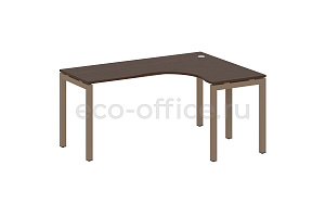 Стол криволинейный правый METAL SYSTEM QUATTRO 5x5 50БП.СА-4 Пр Венге Цаво / Мокко металл фото