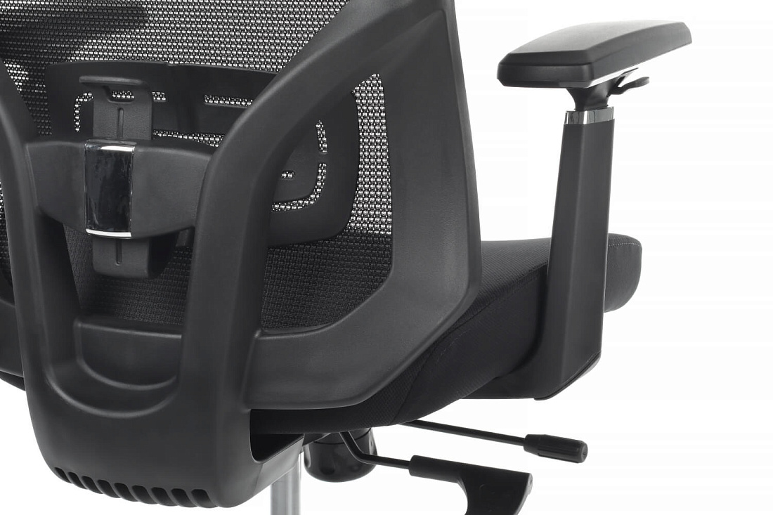 кресло rv chair step a2320 чёрная сетка / чёрная ткань фото