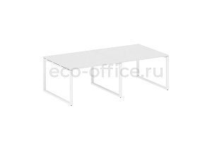 Стол переговорный (2 столешницы) METAL SYSTEM STYLE БО.ПРГ-2.2 Белый / Белый металл фото