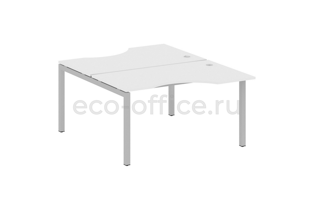 Рабочая станция криволинейная METAL SYSTEM QUATTRO 5x5 50БП.РАС-СА-2.2 Белый / Серый металл купить в Москве