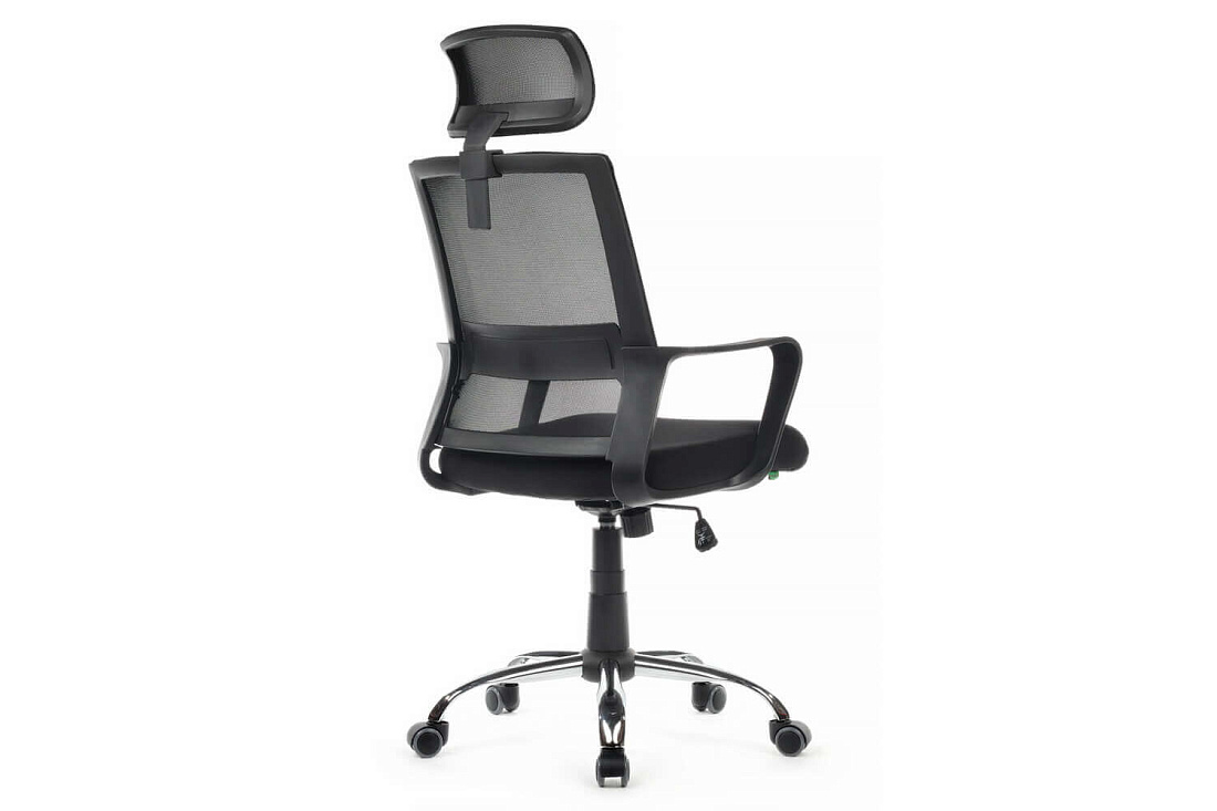 кресло rv chair mint 1029hb чёрная сетка / чёрная ткань фото