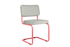 Конференц-кресло ECO-CHAIR COLOMBO Comfort CLM-05 Серый велюр / Винтажная роза металл фото