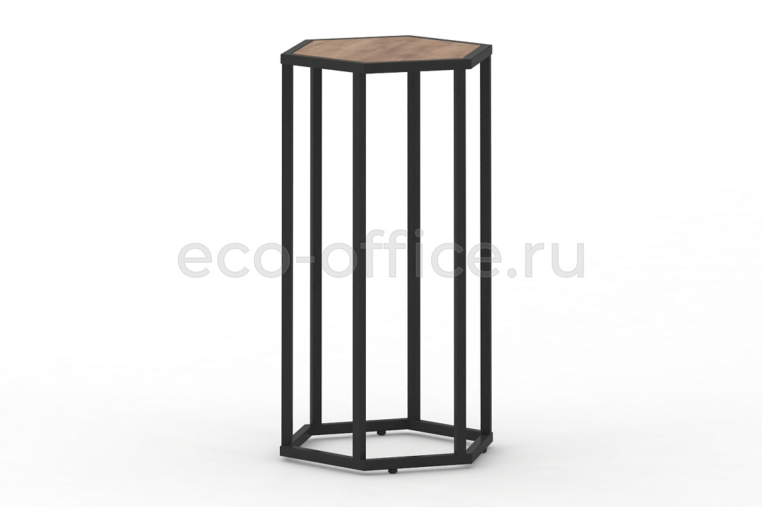 Стол журнальный HEX-800 Дуб Табак / Чёрный металл  стоимость