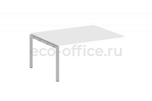 Проходной наборный элемент переговорного стола METAL SYSTEM QUATTRO 5x5 50БП.ППРГ-4 Белый / Серый металл фото