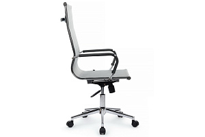 Кресло руководителя RV Chair HUGO 6001-1SE Серебристо-серая сетка фото