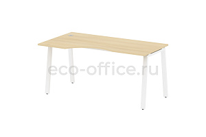 Стол криволинейный левый METAL SYSTEM STYLE БА.СА-1 (L) Акация Лорка / Белый металл фото