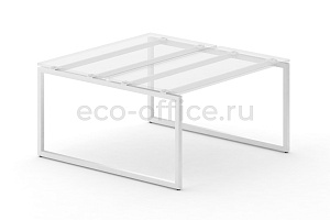 Металлокаркас на O-образных опорах 40x40 для рабочей станции 1000*1475 Белый металл фото