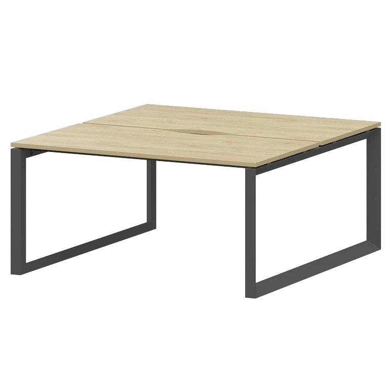 бенч двойной на 2 рабочих места на металлокаркасе protech нтмп.о.б2-140 баттл рок/антрацит фото