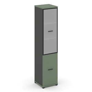 Шкаф 1 узкая секция, 5 ниш CONCEPT CN.STU.E-512 RMB A Кобо/Антрацит/Металл Антрацит/Сатин фото
