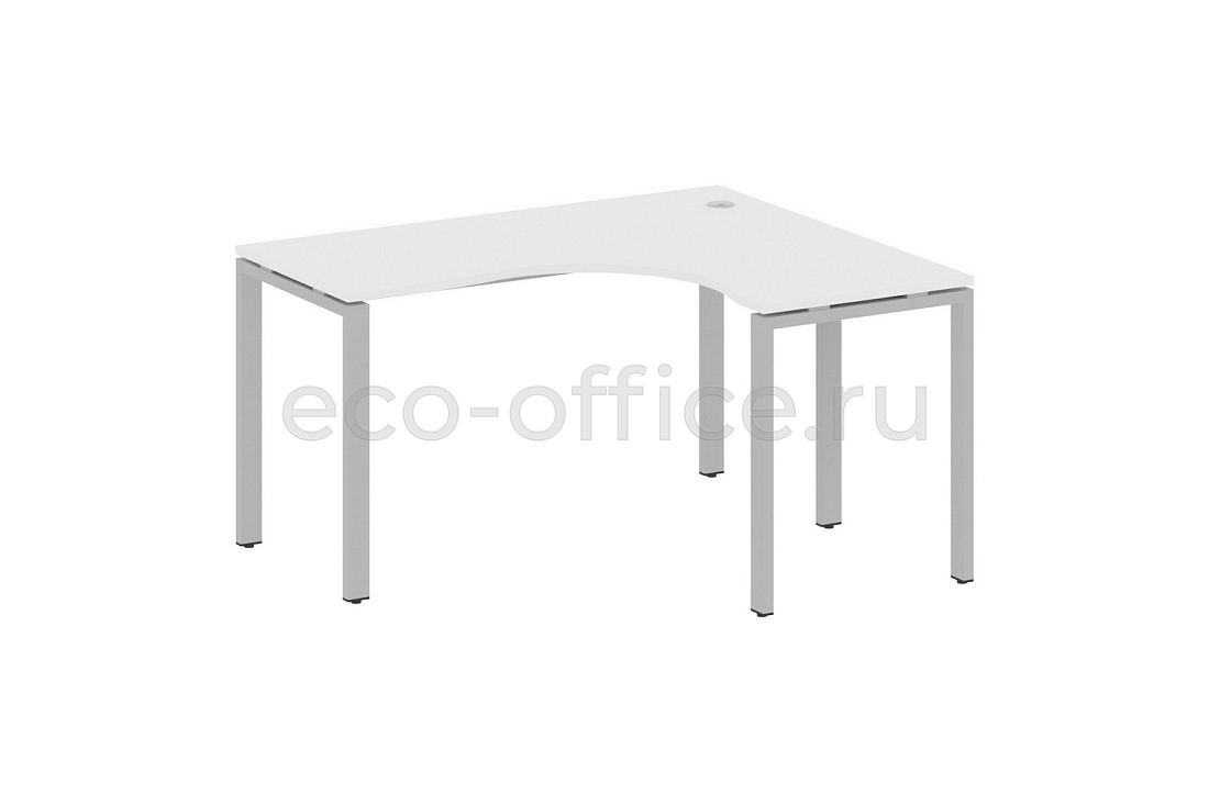 Стол криволинейный правый METAL SYSTEM STYLE БП.СА-3 (R) Белый / Серый металл  стоимость