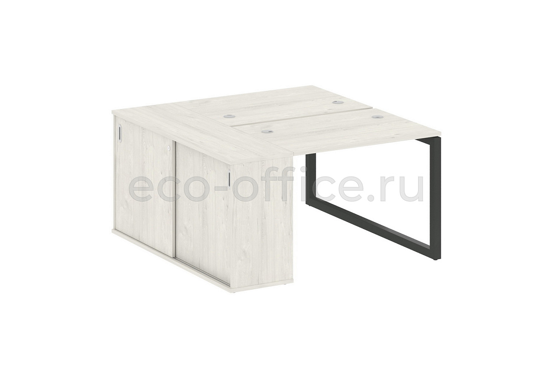 Рабочая станция с опорным шкафом-купе METAL SYSTEM QUATTRO 5x5 50БО.РС-СШК-1.1 Дуб Наварра / Антрацит металл   стоимость