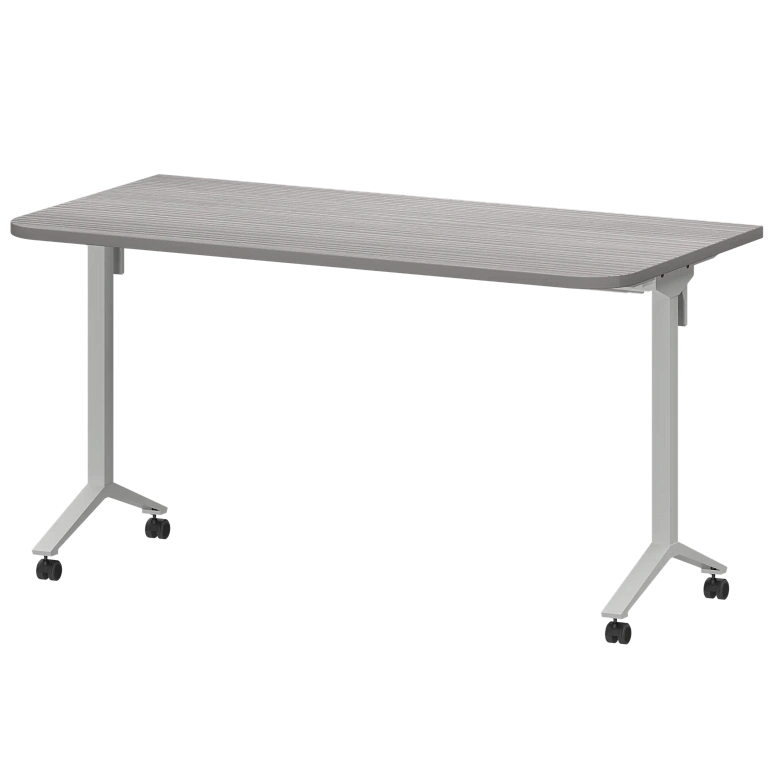 стол мобильный складной радиусный protech мб25-140.70р лиственница/белый фото