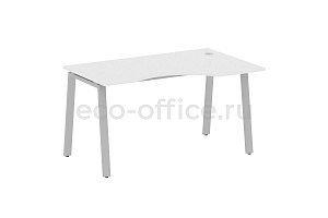 Стол криволинейный правый METAL SYSTEM STYLE БА.СА-2 (R) Белый / Серый металл фото