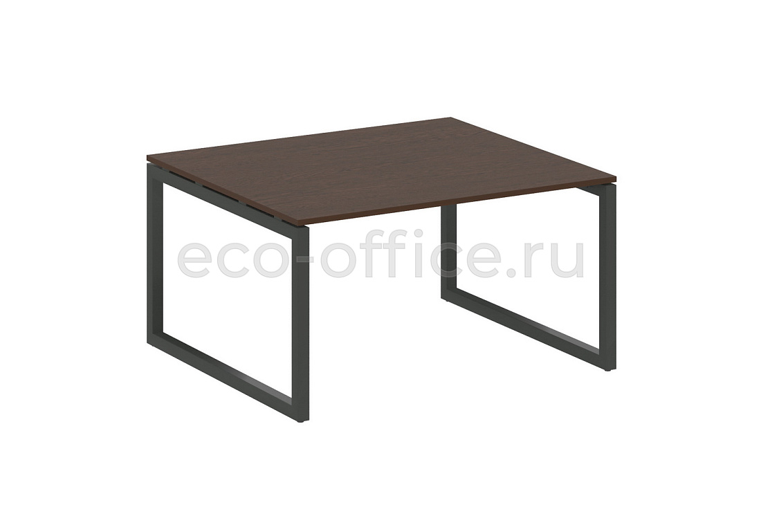 Стол переговорный (1 столешница) METAL SYSTEM QUATTRO 5x5 50БО.ПРГ-1.3 Венге Цаво / Антрацит металл  стоимость