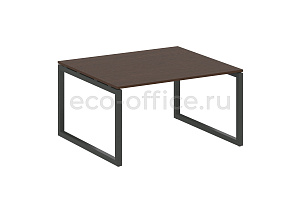 Стол переговорный (1 столешница) METAL SYSTEM QUATTRO 5x5 50БО.ПРГ-1.3 Венге Цаво / Антрацит металл фото