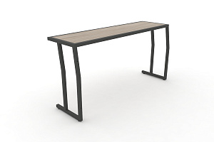 Стол учебный трёхместный DESK DK-1500S Дуб Аттик / Антрацит металл фото