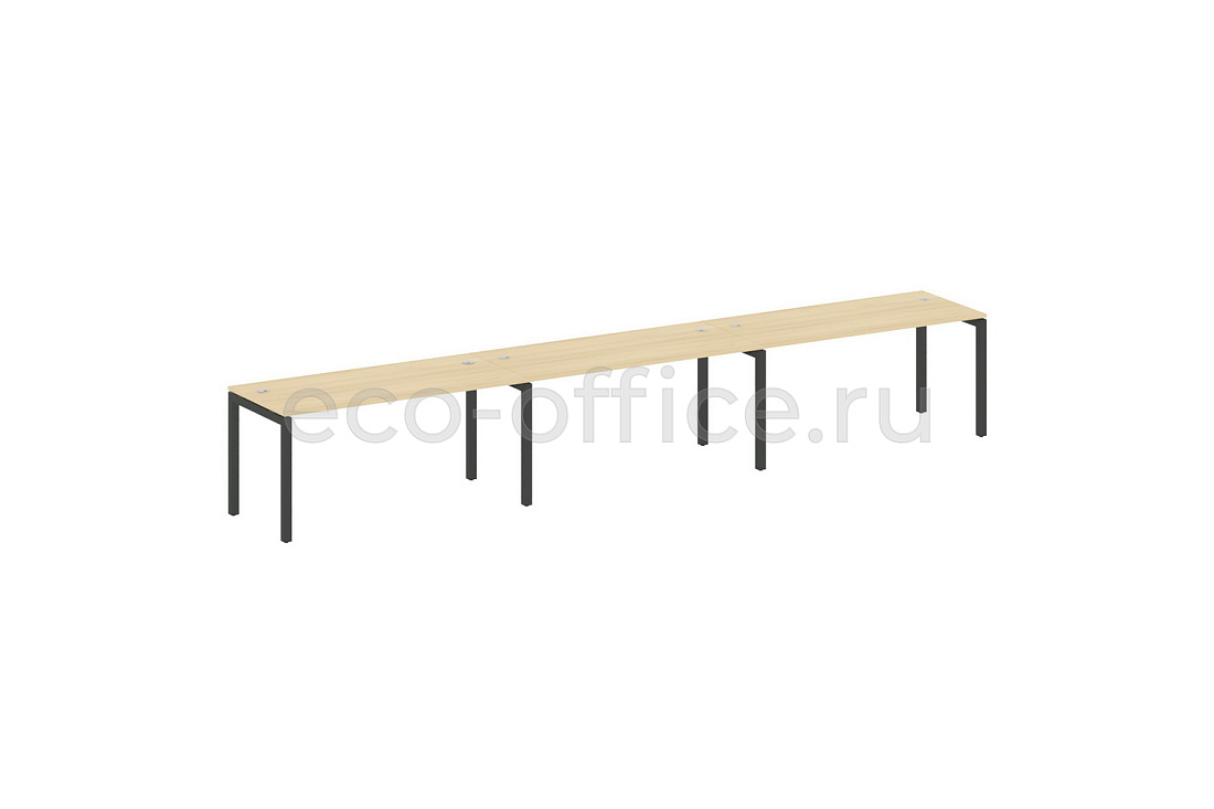 Рабочая станция на 3 рабочих места METAL SYSTEM QUATTRO 5x5 50БП.СМ-3.4 Акация Лорка / Антрацит металл  стоимость