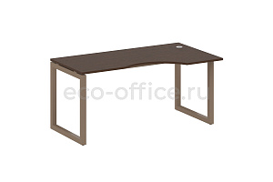Стол криволинейный правый METAL SYSTEM QUATTRO 5x5 50БО.СА-1 Пр Венге Цаво / Мокко металл фото
