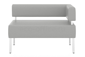 Угловой двухместный модуль левый MC NEW экокожа Euroline 985 Серый фото