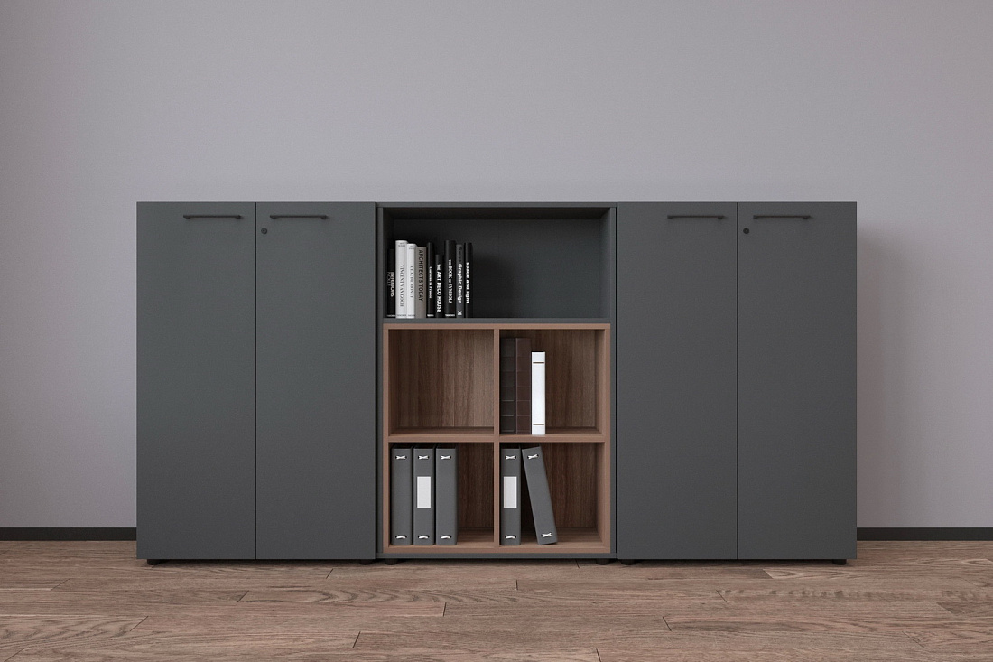 кабинет руководителя кортез темный шимо / графит фото