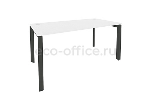 Стол рабочий на П-образном м/к ONIX O.MP-SP-4.8 Белый Бриллиант / Антрацит металл фото