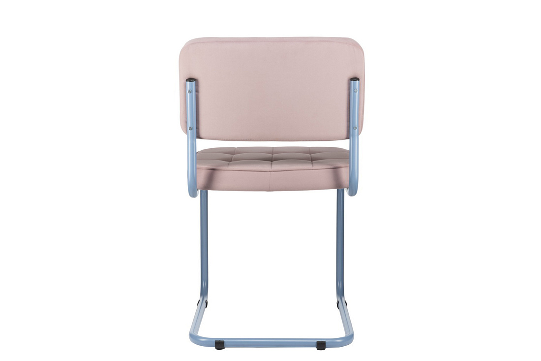 конференц-кресло eco-chair colombo comfort clm-05 розовый велюр / синий пудровый металл фото
