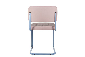 Конференц-кресло ECO-CHAIR COLOMBO Comfort CLM-05 Розовый велюр / Синий пудровый металл фото