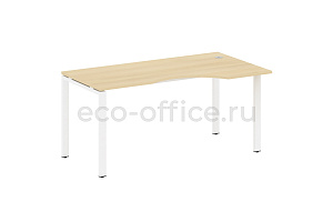 Стол криволинейный правый METAL SYSTEM STYLE БП.СА-1 (R) Акация Лорка / Белый металл фото