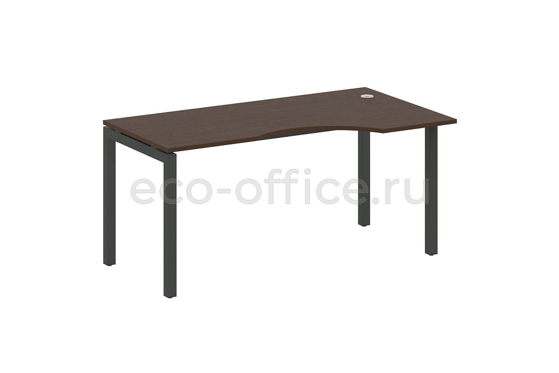 Стол криволинейный правый METAL SYSTEM QUATTRO 5x5 50БП.СА-1 Пр Венге Цаво / Антрацит металл купить в Москве