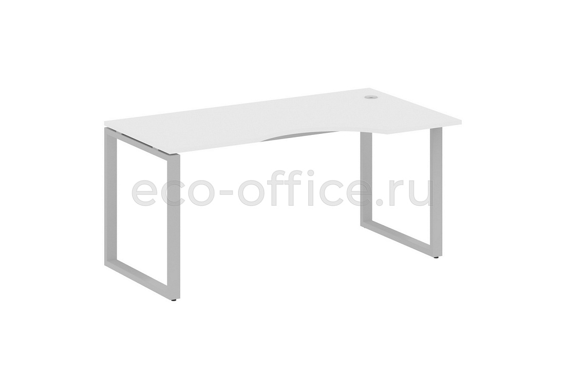 Стол криволинейный правый METAL SYSTEM STYLE БО.СА-1 (R) Белый / Серый металл  стоимость