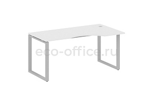 Стол криволинейный правый METAL SYSTEM STYLE БО.СА-1 (R) Белый / Серый металл фото