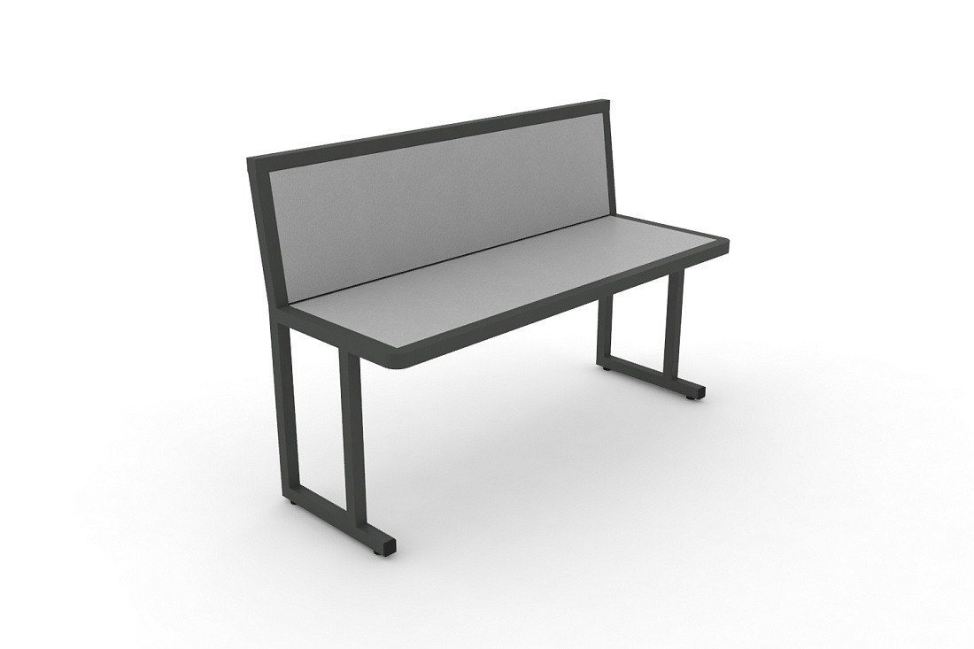 Скамья учебная двухместная DESK DK-1100L Серый / Антрацит Металл  стоимость
