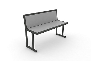 Скамья учебная двухместная DESK DK-1100L Серый / Антрацит Металл фото