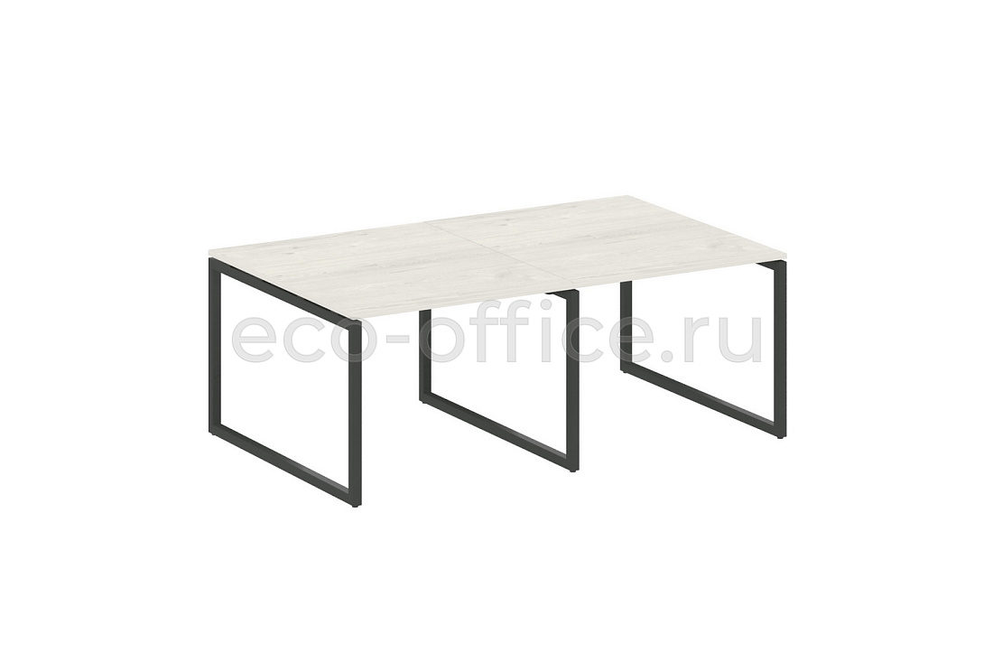 Стол переговорный (2 столешницы) METAL SYSTEM QUATTRO 4x4 40БО.ПРГ-2.1 Дуб Наварра / Антрацит металл   стоимость