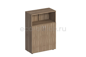 Шкаф для документов средний полузакрытый КОМФОРТ К.363 Дуб Шамони Тёмный фото