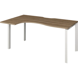 Стол эргономичный левый на металлокаркасе Protech НТМП.П-060.ЛВ Дуб сафари/Белый фото