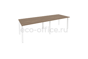Стол переговорный (2 столешницы) ONIX O.MP-PRG-2.3 Дуб Аризона / Белый металл фото
