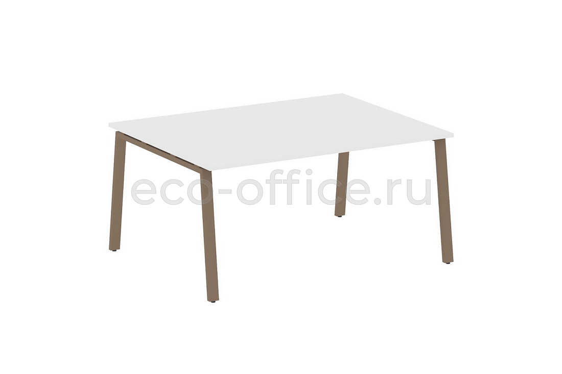 Стол переговорный (1 столешница) METAL SYSTEM STYLE БА.ПРГ-1.4 Белый / Мокко металл  стоимость