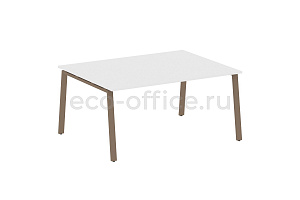Стол переговорный (1 столешница) METAL SYSTEM STYLE БА.ПРГ-1.4 Белый / Мокко металл фото