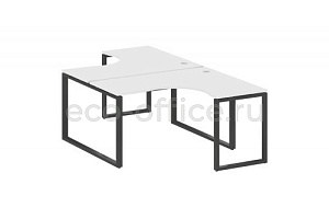Рабочая станция криволинейная METAL SYSTEM STYLE БО.РАС-СА-2.3 Белый / Антрацит металл фото