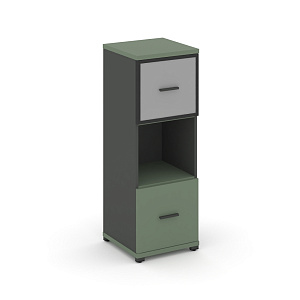 Шкаф 1 узкая секция, 3 ниши CONCEPT CN.STU-315 RMB A Кобо/Антрацит/Металл Антрацит/Сатин фото