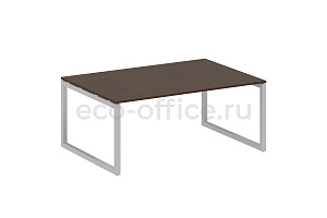 Стол переговорный (1 столешница) METAL SYSTEM QUATTRO 5x5 50БО.ПРГ-1.5 Венге Цаво / Серый металл фото