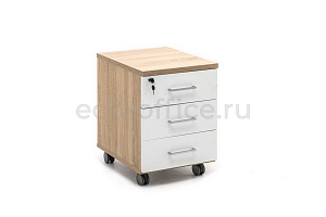 Тумба подкатная TOUR Standart 80T001 DLDFDLDFW3W3 alum Дуб Калифорнийский / Белый фото