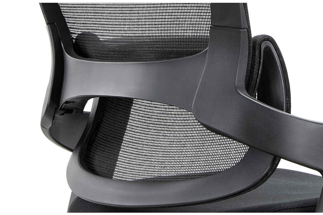 кресло руководителя rv chair job 6246a чёрная сетка / чёрная ткань фото