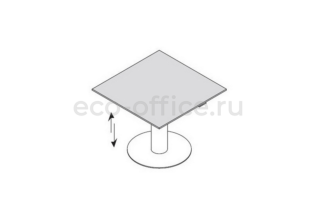 Квадратный стол с регулируемой высотой SEGUO 151035 Stone grey / Black  стоимость