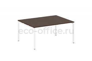 Стол переговорный (1 столешница) METAL SYSTEM QUATTRO 4x4 40БП.ПРГ-1.4 Венге Цаво / Белый металл фото