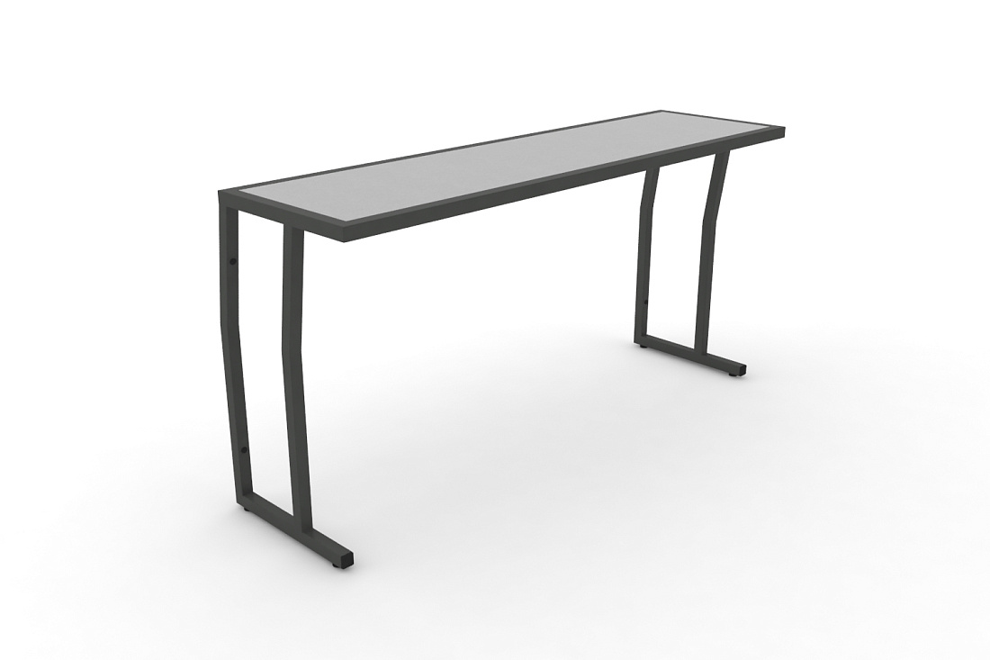 Стол учебный трехместный без царги DESK DK-1500S Серый / Антрацит Металл  стоимость