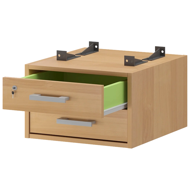 тумба подвесная для столов на м/каркасе гл.600 мм protech амт2-02м.60 ольха фото