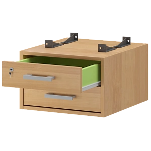 Тумба подвесная для столов на м/каркасе гл.600 мм Protech АМТ2-02М.60 Ольха фото