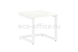 Стол журнальный на металлокаркасе HomeOffice VR.SP-2-58.G Снежная Патина / Белый металл фото